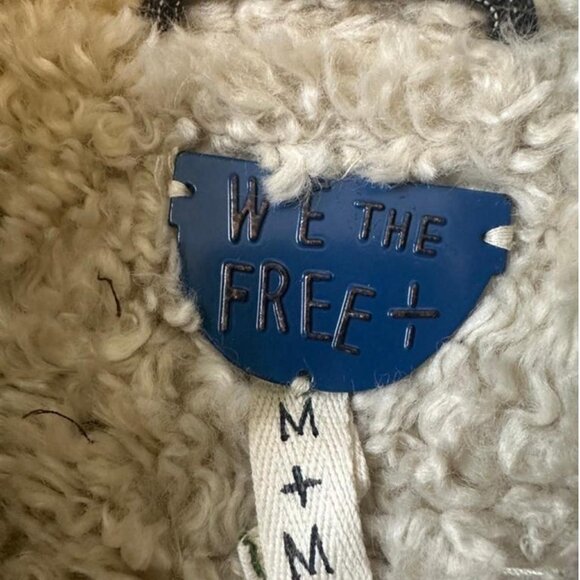 Free People Sherpa Vintage Denim Gray size M - Picture 3 of 8